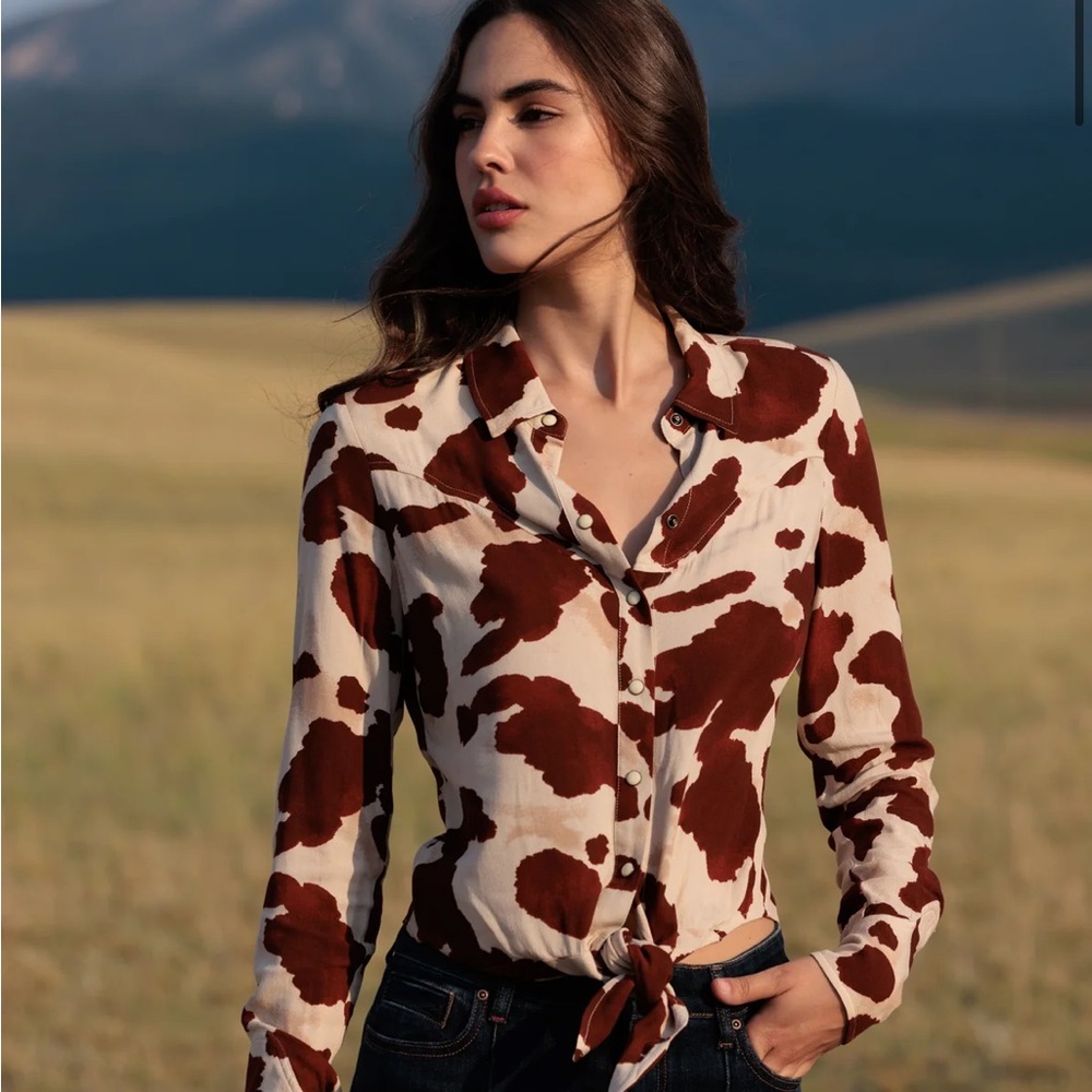 Idyllwind cow print top